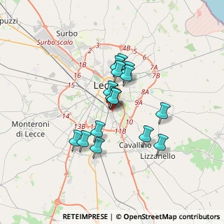 Mappa Via di Leuca, 73020 Lecce LE, Italia (2.75625)