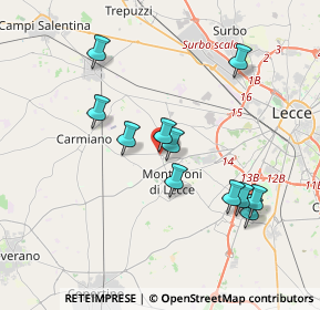 Mappa Via de Simone, 73010 Arnesano LE, Italia (3.79636)