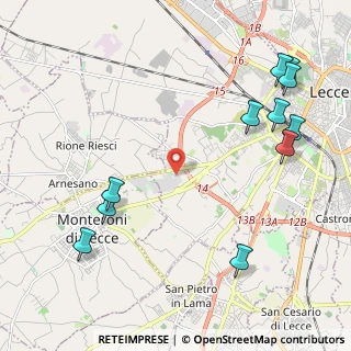 Mappa Via per Monteroni, 73100 Lecce LE, Italia (2.96)