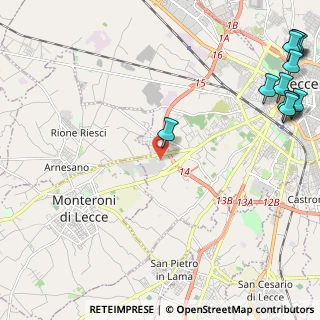 Mappa Via per Monteroni, 73100 Lecce LE, Italia (3.82833)