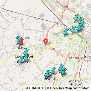 Mappa Via per Monteroni, 73100 Lecce LE, Italia (3.222)