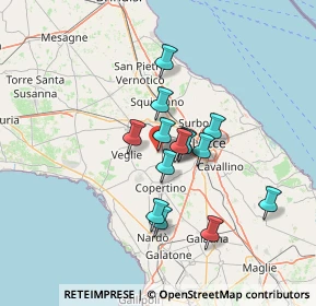 Mappa Via Firenze, 73041 Carmiano LE, Italia (11.095)