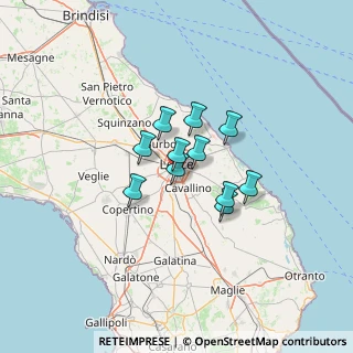 Mappa Via degli Olmi, 73020 Lecce LE, Italia (8.92909)