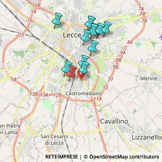 Mappa 73020 Castromediano LE, Italia (1.94462)