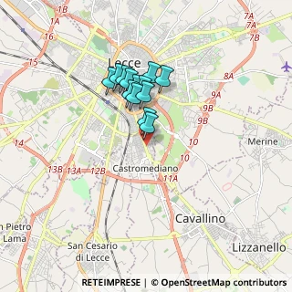 Mappa VIA Leuca, 73020 Castromediano LE, Italia (1.38462)