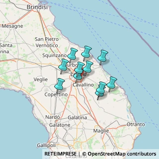 Mappa VIA Leuca, 73020 Castromediano LE, Italia (8.89545)