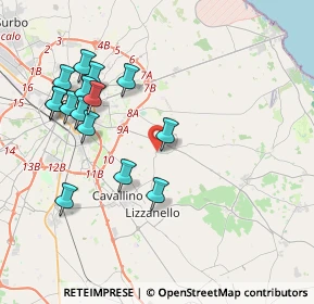 Mappa Via Palmieri, 73023 Merine LE, Italia (4.468)