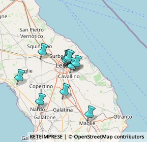 Mappa Via Palmieri, 73023 Merine LE, Italia (10.79167)