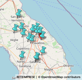 Mappa Via Palmieri, 73023 Merine LE, Italia (13.608)