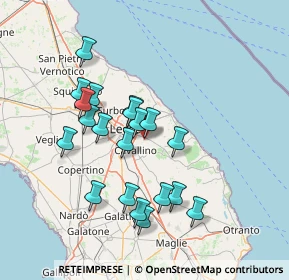 Mappa Via Palmieri, 73023 Merine LE, Italia (14.257)