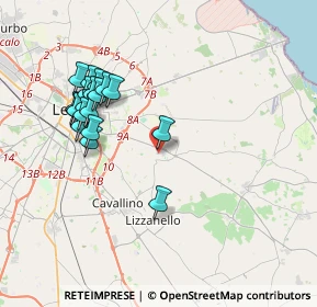 Mappa Via Vernole, 73023 Merine LE, Italia (4.11737)