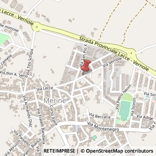 Mappa Via Vernole, 37, 73023 Lizzanello, Lecce (Puglia)