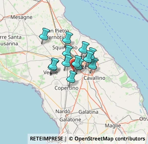 Mappa Via Asilo Bernardini, 73010 Arnesano LE, Italia (7.66385)