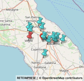 Mappa Via Asilo Bernardini, 73010 Arnesano LE, Italia (9.33357)