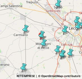 Mappa Piazza Paisiello, 73047 Arnesano LE, Italia (5.69429)