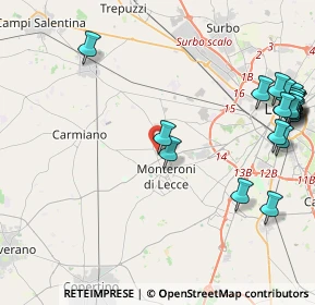 Mappa Piazza Paisiello, 73047 Arnesano LE, Italia (6.0935)