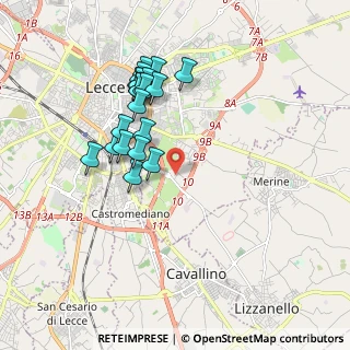 Mappa Via de Chirico Giorgio, 73100 Lecce LE, Italia (1.876)