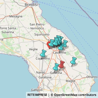 Mappa Via Per Arnesano, 73034 Lecce LE, Italia (9.34)