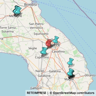 Mappa Via Per Arnesano, 73034 Lecce LE, Italia (25.259)