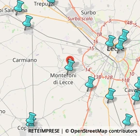 Mappa 73034 Lecce LE, Italia (6.94929)