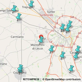Mappa Via Per Arnesano, 73034 Lecce LE, Italia (6.94929)