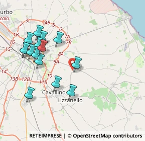 Mappa Via Guglielmo Marconi, 73023 Merine LE, Italia (4.502)