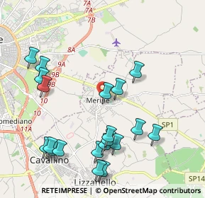 Mappa Via Guglielmo Marconi, 73023 Merine LE, Italia (2.515)