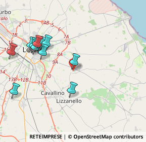 Mappa Via V Strada Rucula, 73023 Merine LE, Italia (4.6525)