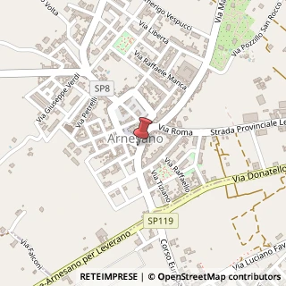 Mappa Via Giuseppe Garibaldi, 8, 73010 Carmiano, Lecce (Puglia)
