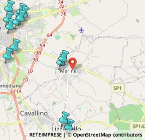 Mappa 73023 Merine LE, Italia (3.58231)