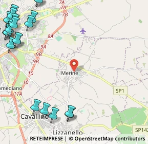 Mappa 73023 Merine LE, Italia (3.87)