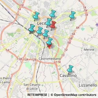Mappa Via Alessandro Volta, 73020 Castromediano LE, Italia (2.12636)