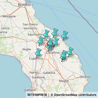 Mappa Via Vecchia San Cesario, 73100 Lecce LE, Italia (8.98182)