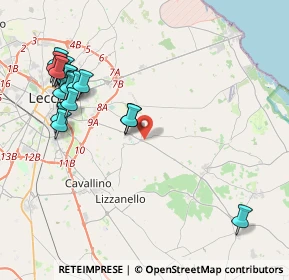 Mappa 73023 Zona Marangi LE, Italia (5.09111)