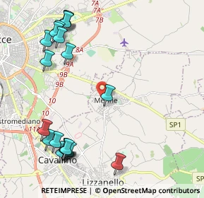 Mappa Via Lecce Km. 3, 73023 Lizzanello LE, Italia (2.8635)