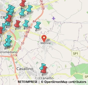 Mappa Via Lecce Km. 3, 73023 Lizzanello LE, Italia (3.539)