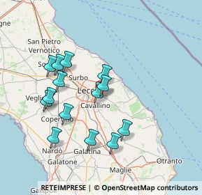 Mappa Via Lecce Km. 3, 73023 Lizzanello LE, Italia (14.71357)