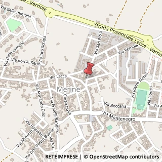Mappa Via Vernole, 5, 73023 Lizzanello, Lecce (Puglia)