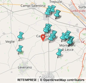 Mappa Vendita per corrispondenza in Italia ed estero, 73041 Carmiano LE, Italia (3.8735)