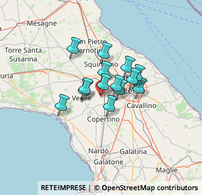 Mappa Vendita per corrispondenza in Italia ed estero, 73041 Carmiano LE, Italia (8.62357)