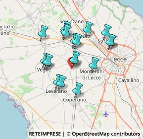 Mappa Vendita per corrispondenza in Italia ed estero, 73041 Carmiano LE, Italia (6.50895)