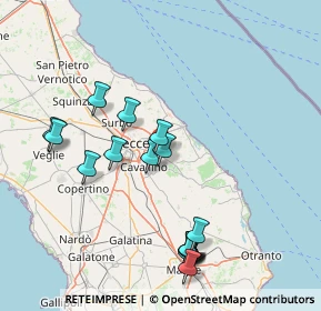 Mappa Via Vernole, 73023 Lizzanello LE, Italia (18.20722)