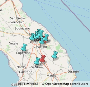 Mappa Via Vernole, 73023 Lizzanello LE, Italia (9.56615)