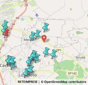 Mappa Via Vernole, 73023 Lizzanello LE, Italia (2.84)