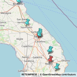 Mappa Via Galvani Luigi, 73020 Lecce LE, Italia (19.94091)