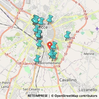 Mappa Via Galvani Luigi, 73020 Lecce LE, Italia (1.754)