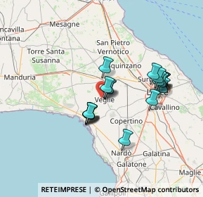 Mappa Via Martiri del Terrorismo, 73010 Veglie LE, Italia (13.098)