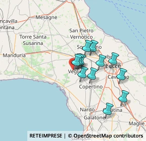 Mappa Via Martiri del Terrorismo, 73010 Veglie LE, Italia (12.105)