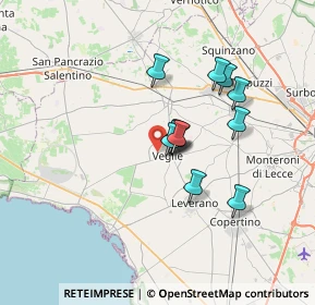 Mappa Via Martiri del Terrorismo, 73010 Veglie LE, Italia (5.525)