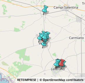 Mappa Via Collodi, 73010 Veglie LE, Italia (3.32333)